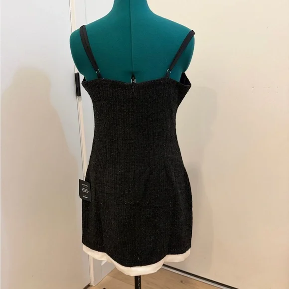 Lulus Easily Posh Black Tweed Lurex Sleeveless Bodycon Mini Dress - Picture 7 of 9